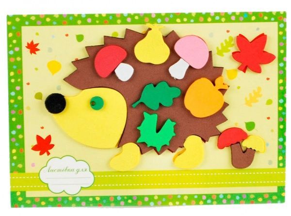 Набор для творчества Аппликация-открытка Ежик Аплі-Краплі 