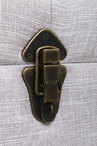 Скриня-пуф Shic B світло-сірий, 71,5х37х36,5 см тканина 