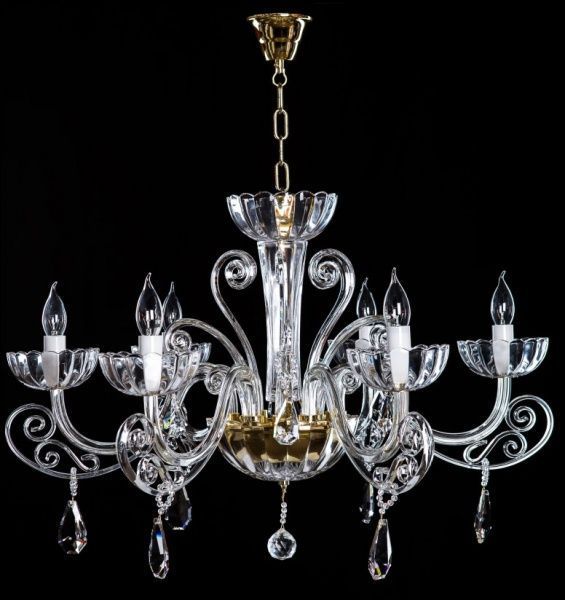 Люстра підвісна Crystal Life 6x40 Вт E14 золото A3425LM-6GO 