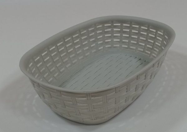 Кошик плетений 25,5x18,5x7,5 см сірий Plastic's Craft