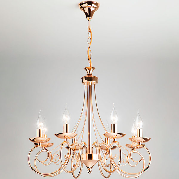 Люстра підвісна Strotskis Luciana 8x60 Вт E14 золото 22404/8 