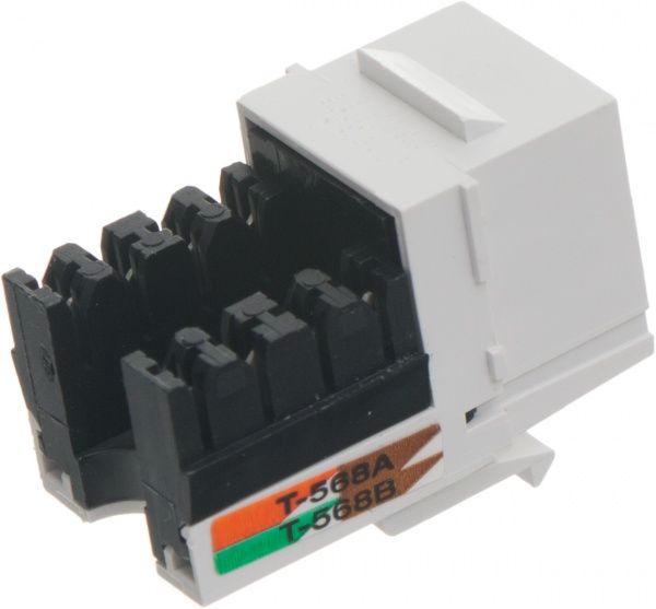 Розетка комп'ютерна + телефонна Simon 10 білий CJ545U