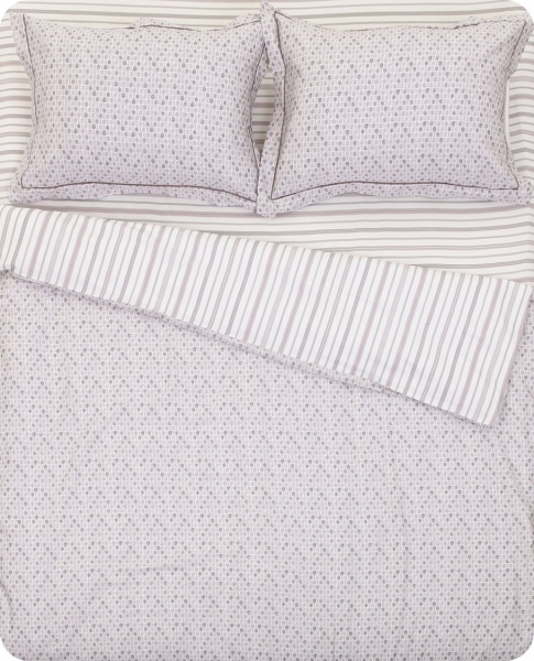 Комплект постельного белья Douro 2 серый с принтом Lameirinho 