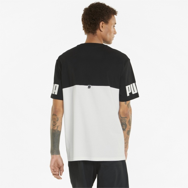 Футболка Puma Power Colorblock Tee 84738901 р.L чорно-білий