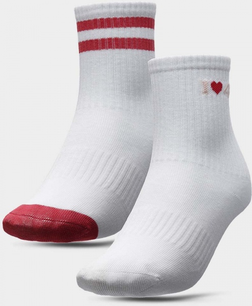 Шкарпетки 4F SOCKS CAS F061 (2pack) 4FJAW22USOCF061-90S р.36-38 білий