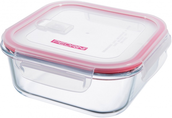 Контейнер пищевой квадратный 1100 мл 18,5х18,5х7,5см 04GD223 Pedrini