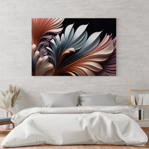 Картина на холсте Объемные листья 80x110 см WS Holst 1140420235 