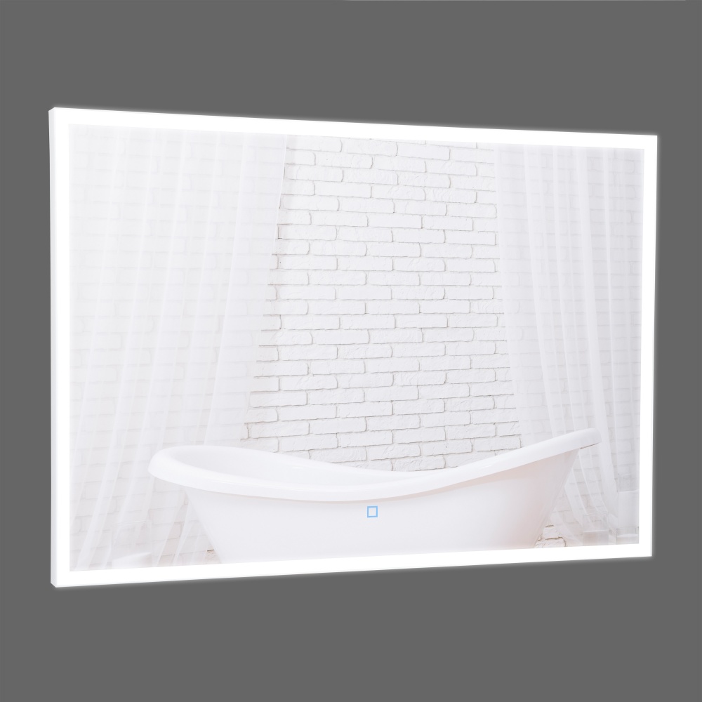 Зеркало со встроенной подсветкой Aqua Rodos Luce white 100х70