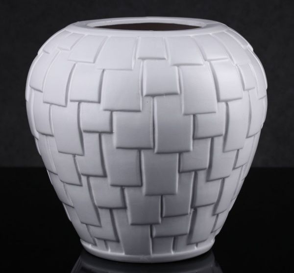 Ваза керамическая Roof 23x23 см белая