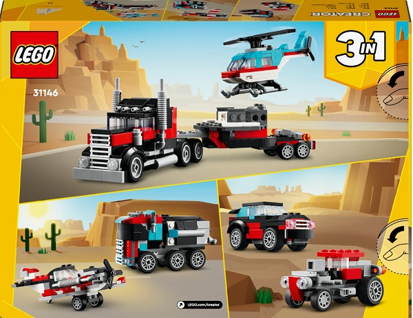 Конструктор LEGO Creator Бортова вантажівка з гелікоптером 31146
