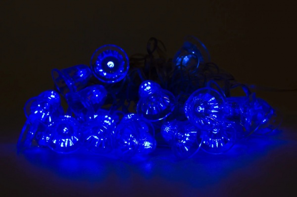 Электрогирлянда линейная синяя встроенный светодиод (LED) 24 ламп 5 м 