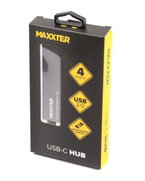 USB-хаб Maxxter HU3C-4P-02 USB 3.0 Type-C на 4 порти