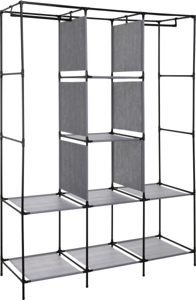 Тканинна шафа London 1720х1280х450 мм сірий із чорним 