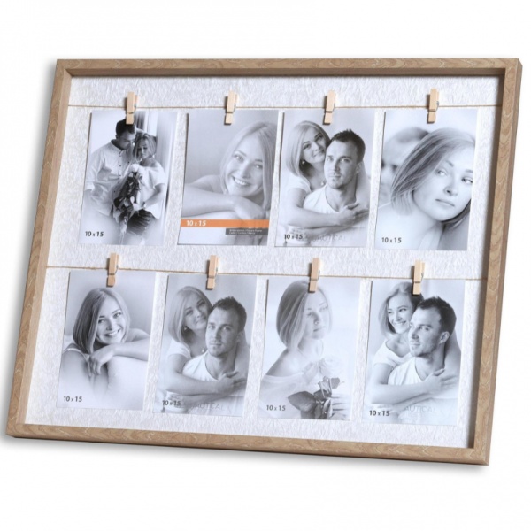 Рамка для фотографії зі склом Веліста 12B-14134-7v-8P 1 фото 50x50 см бежевий 