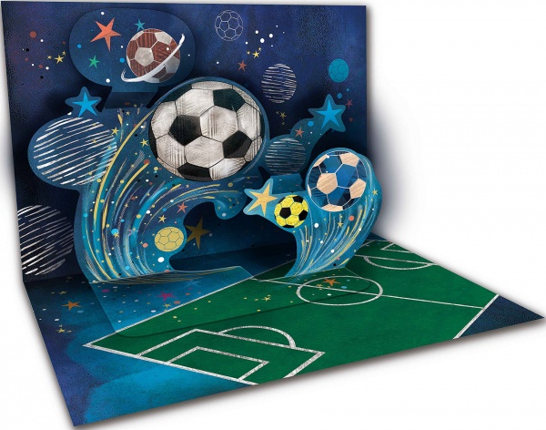 Открытка поздравительная POP-UP с 3D-рисунком внутри и с конвертом 