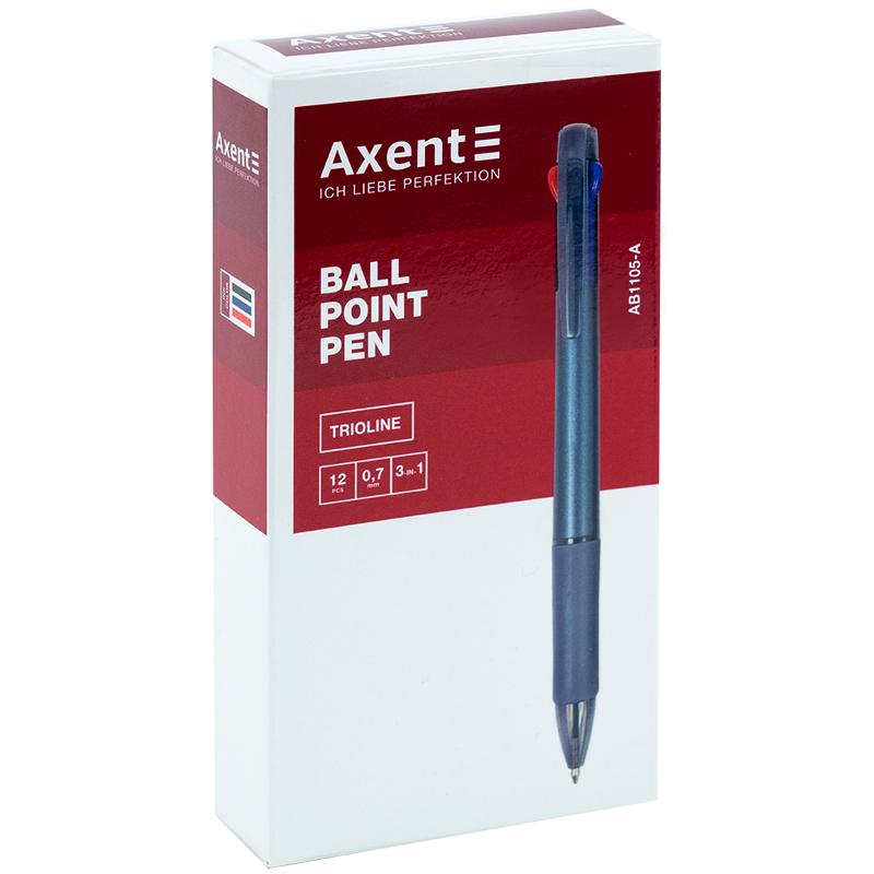 Ручка кулькова Axent TrioLine автоматична 3 в 1 (AB1105-A)