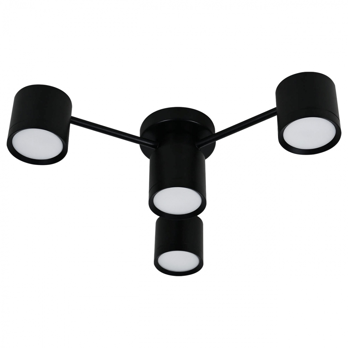 Люстра стельова ULLATUS LIV GX53 CL-3+1 BK 4xGX53 чорний — фото 1
