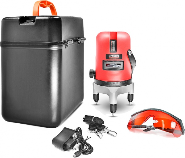 Нивелир лазерный Stark 5 линий точность 1 мм. / 5 м. дальность 15 м. LL 0505