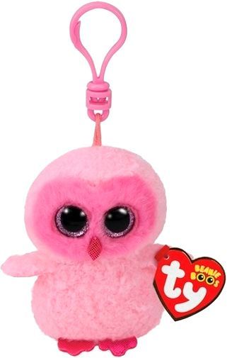 М'яка іграшка TY Beanie Boo's Рожева сова-брелок Owen 35039 12 см