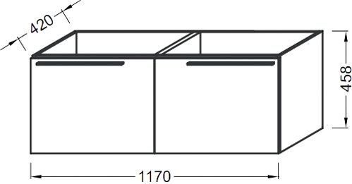 Тумба подвесная Jacob Delafon Ove ЕВ 115-NR