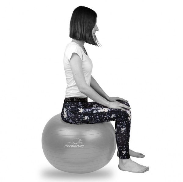 Фитбол PowerPlay серебристый d75 PP_4001_Silver
