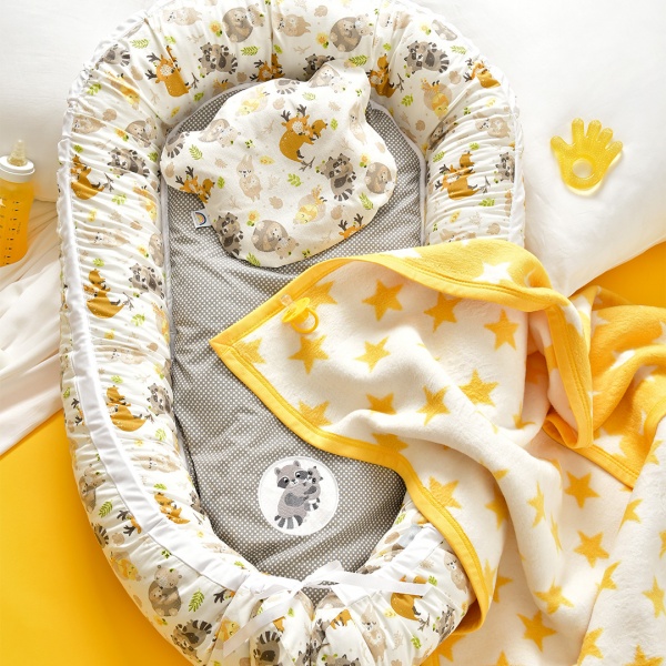 Кокон-позиціонер для немовляти IDEIA Обіймашки + ортопедична подушка 25x21 см 