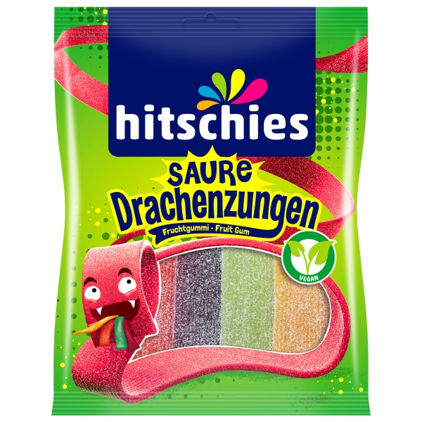 Конфеты жевательные Hitschler Saure Drachenzungen 125 г 