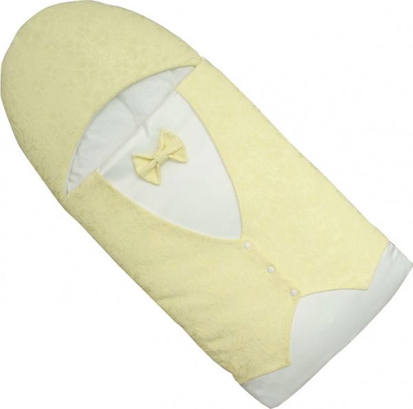 Конверт для мальчика Бетіс Маленький принц 34х70 см белый с желтым 27079718 