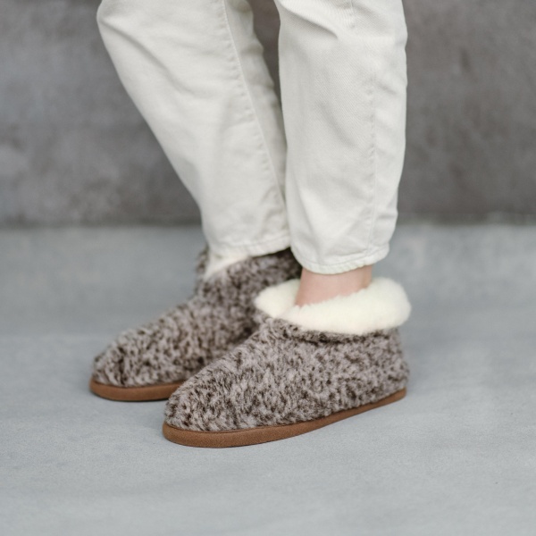 Капці домашні Flokati Coral р.40-41 бежевий 