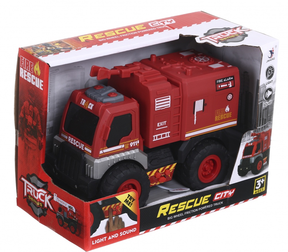 Автомобиль фрикционный JINHENG Город пожарный 25х13х18.5 см BOP1293310