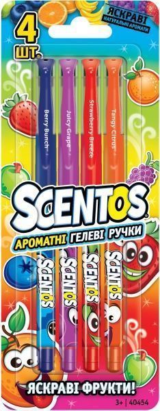 Набір ручок гелевих Scentos Яскраві фрукти 40454