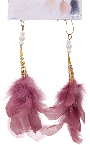 Декорация-подвеска перья 20 см в ассортименте