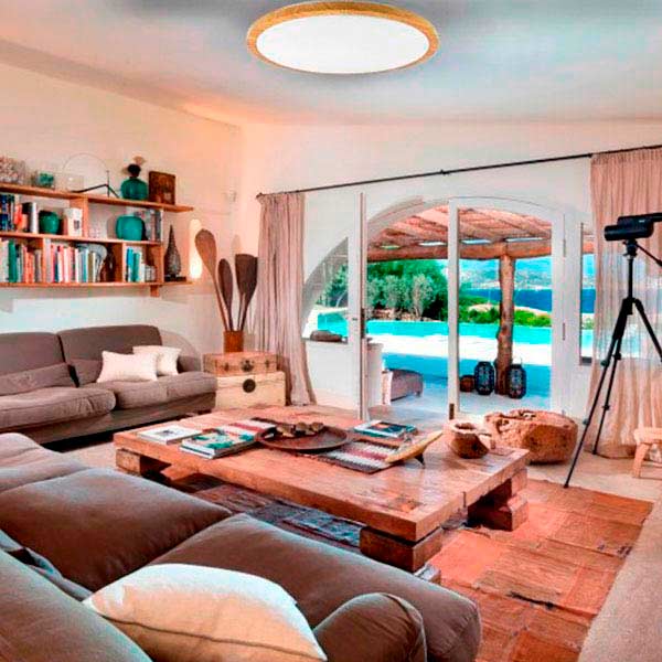 Світильник світлодіодний Feron AL5501 Wooden з пультом д/у 60 Вт білий 3000-6500 К 