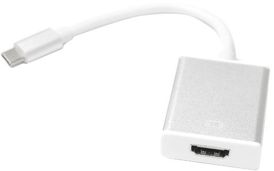 Перехідник PowerPlant USB Type-C – HDMI F 0,15 м білий (KD00AS1272) 