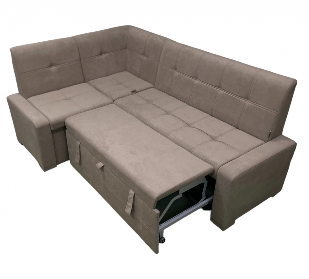 Куточок кухонний Lion Атлант 1400х2000х910 мм зі спальним місцем Лілі 09 / мокко