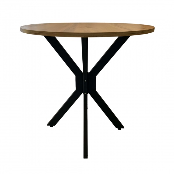 Стол круглый на металлической опоре Waist Дуб Тахо 750х754 мм 