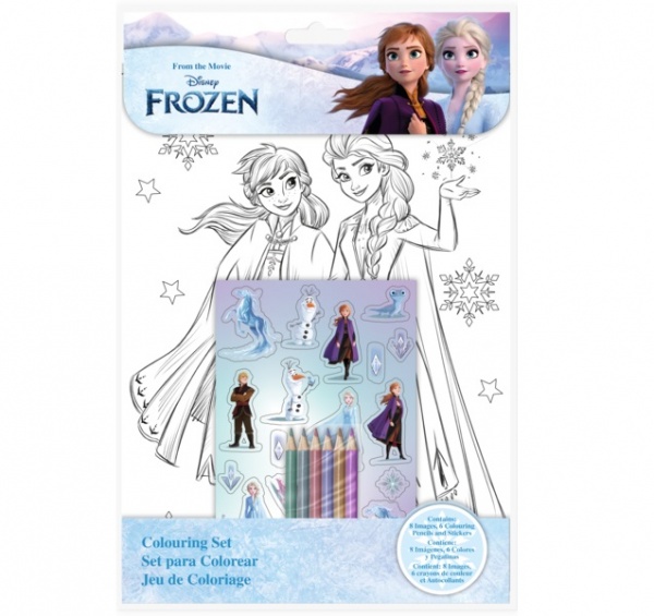 Раскраска «с наклейками и карандашами FROZEN»