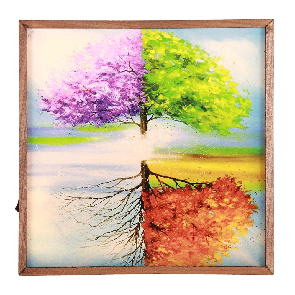 Настольная лампа декоративная The 11's Цветы худ. Дарчук 1x2 Вт дуб