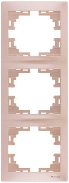 Рамка тримісна Lezard MIRA вертикальна білий 701-3000-153