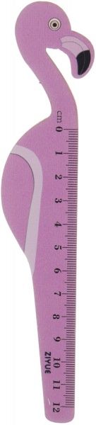 Линейка Фламинго фиолетовый 15 см