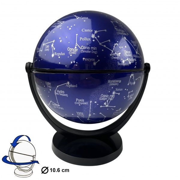 Глобус Созвездие 2D 10,6 см синий