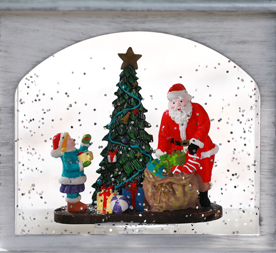 Сувенир новогодний фонарик водный который снежит 13х8х20 см 20WSDW-012B 