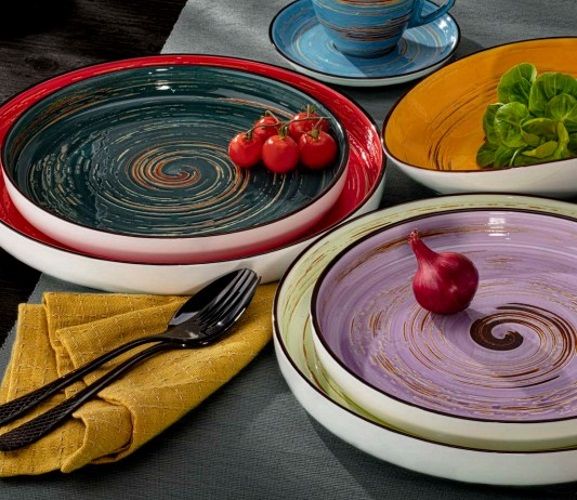 Тарелка обеденная Spiral Orange 23 см WL-669319/A Wilmax