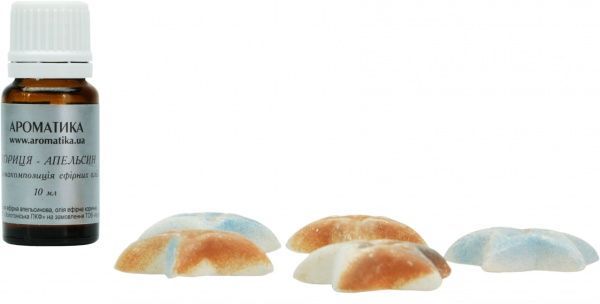 Аромакомпозиция Ароматика Кориця та апельсин із керамічними зірочками 10 мл 