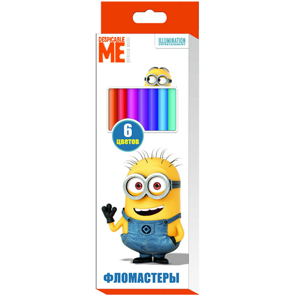 Фломастеры 6 шт Despicable Me