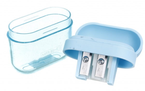 Чинка на 2 отвори з контейнером Сяйво блакитна Nota Bene