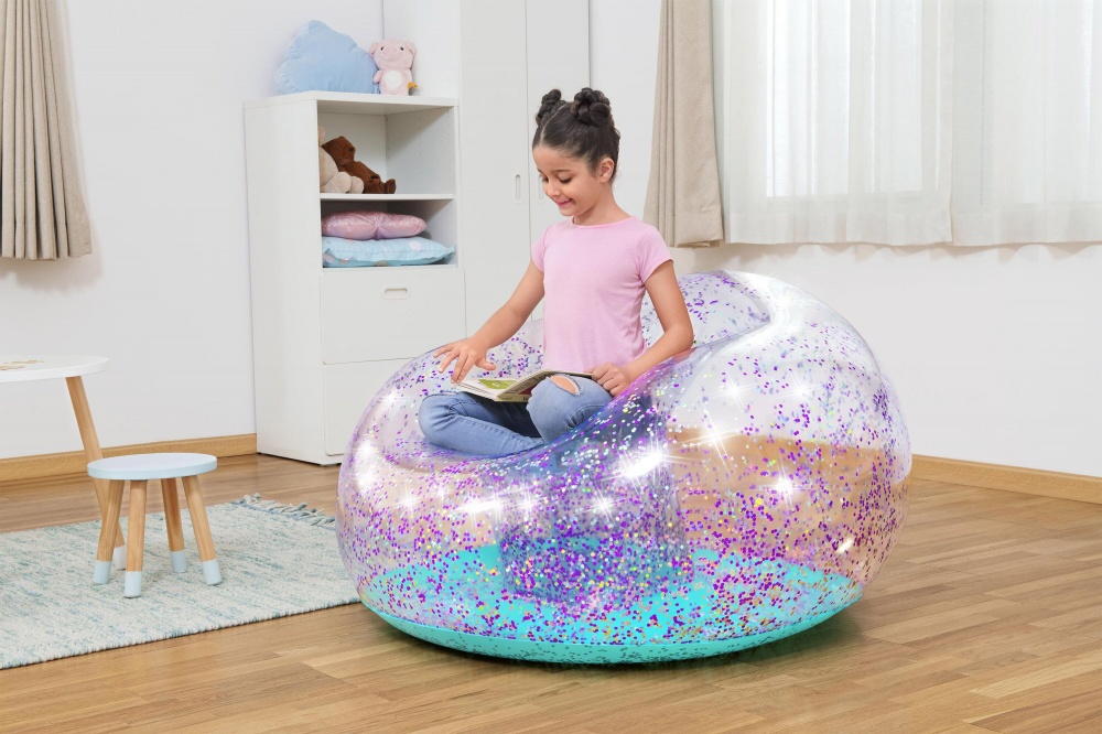 Кресло Bestway Glitter Dream Inflate-a-Chair 114х112х66 см