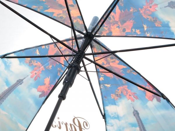 Зонт Урбанистика, трость, автомат черный 