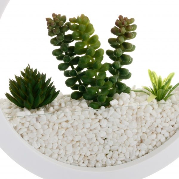 Декор настенный Nature круглый 20x20 см белый 