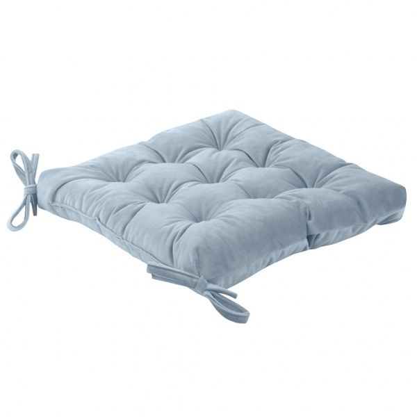 Подушка на стул Velour 40х40 см голубой Decora textile